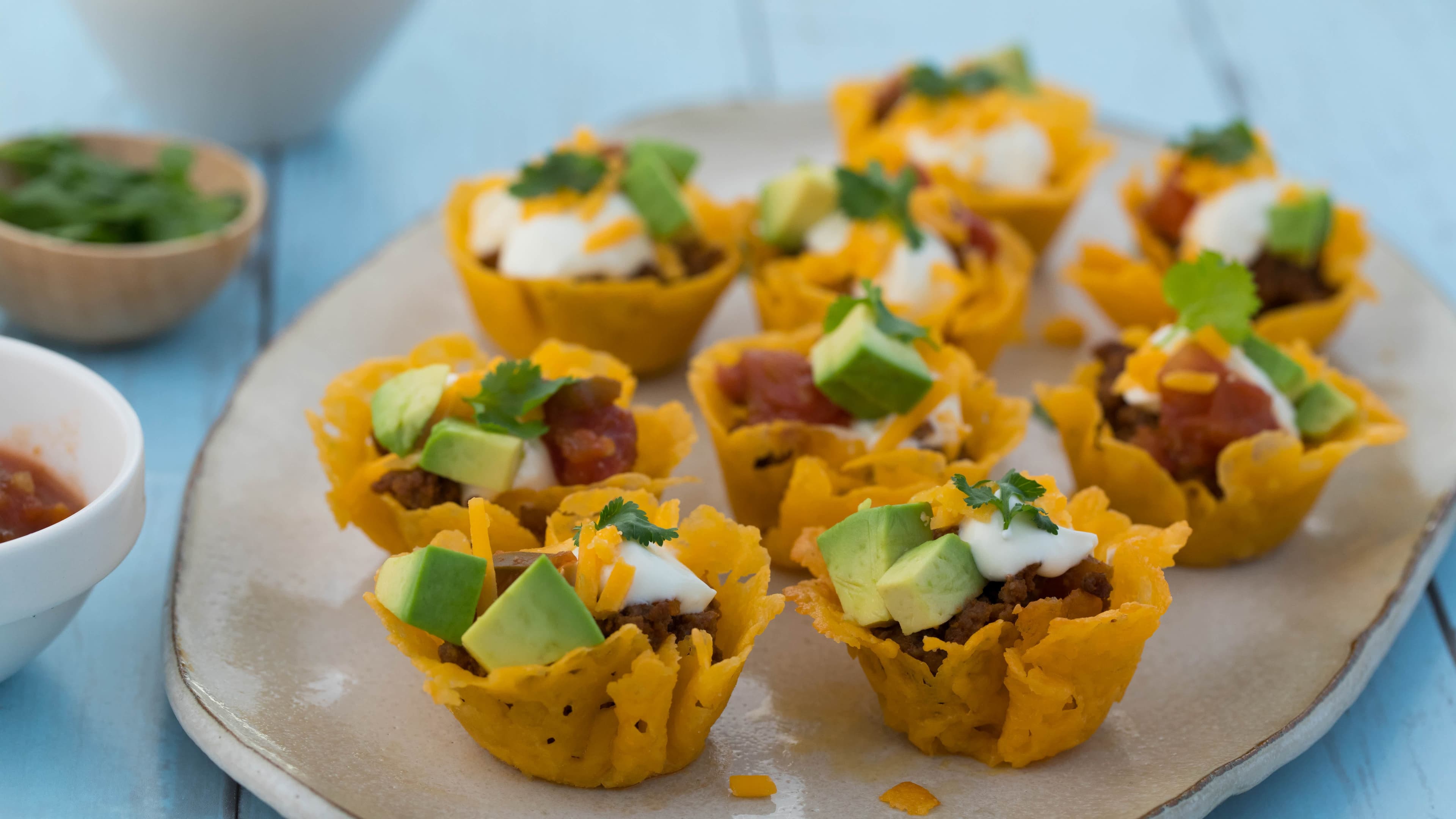 Cheesy Shell Taco Bites