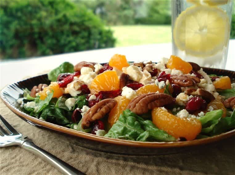 Cranberries and Chicken Salad