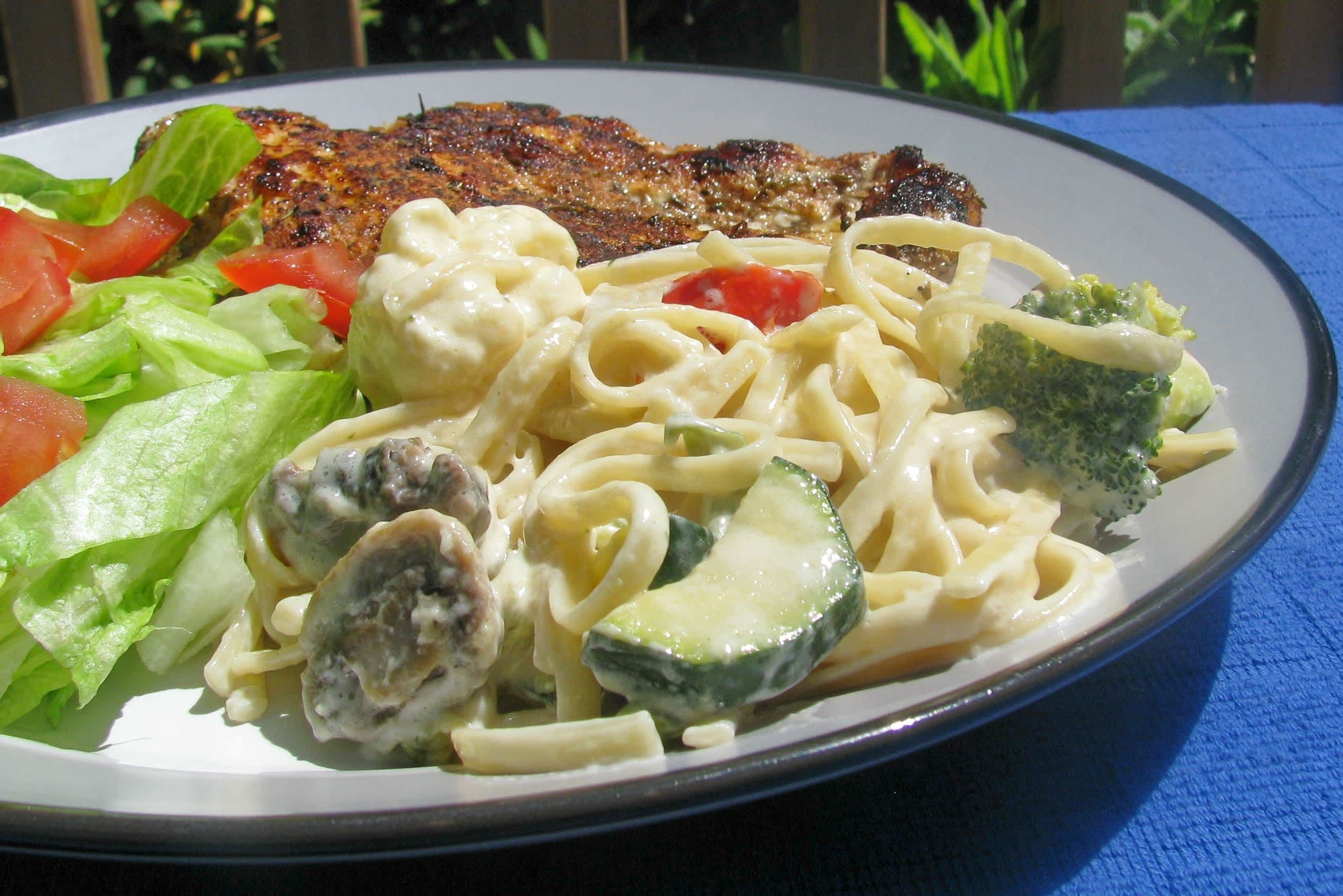 Creamy Snow Pea Pasta Primavera